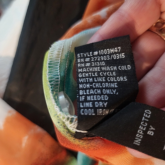 BY & BY Rainbow Ombre Sheer Cutout Butterfly Sleeve Weird Girl Phoebe Buffay Top - Picture 14 of 14